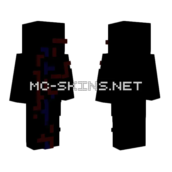 Shadowvein Lore RP Minecraft skin, front and back
