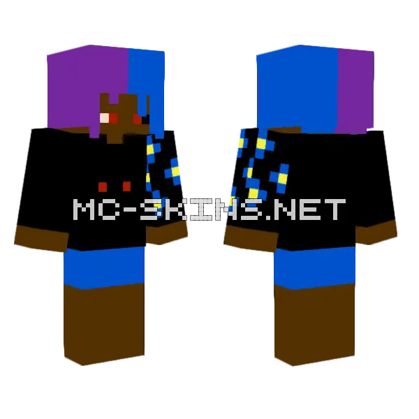 Shady Eye Opened Minecraft skin, front and back