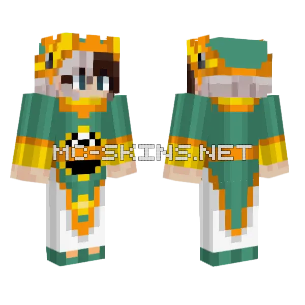 Shaoran Li Outfit Minecraft skin, front and back