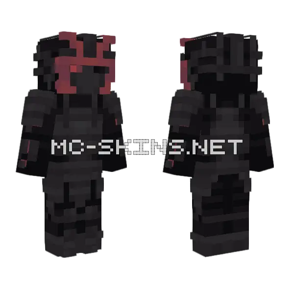 Shari Samurai Minecraft skin, front and back