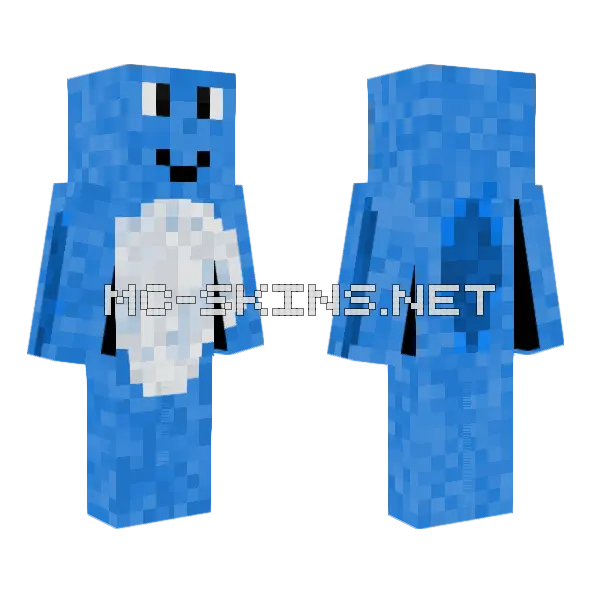 Shark Boy Minecraft skin, front and back