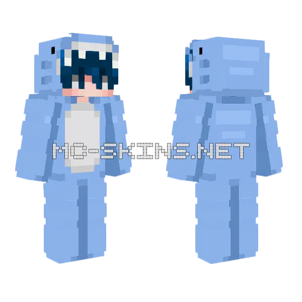 Shark Callmemir Minecraft skin, front and back