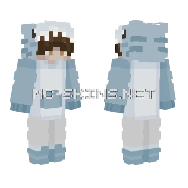 Shark Friend Fleecy Minecraft skin, front and back