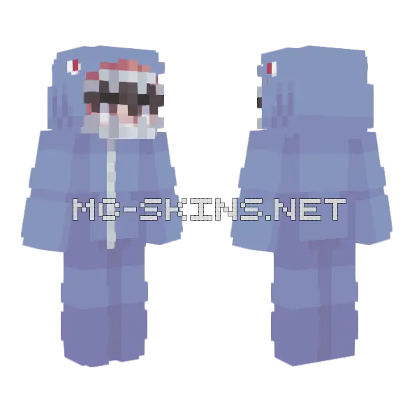 Shark Onesie Minecraft skin, front and back