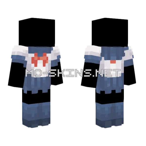 Shark Suit Minecraft skin, front and back