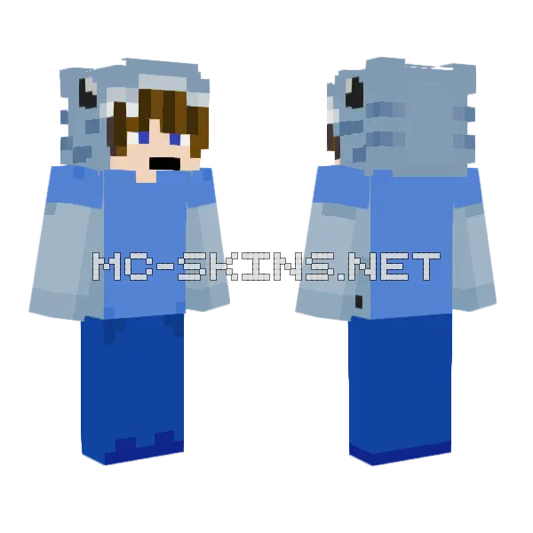 Shark Von Shark Minecraft skin, front and back
