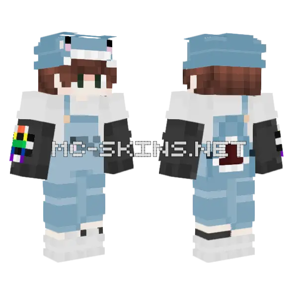 Sharky Minecraft skin, front and back