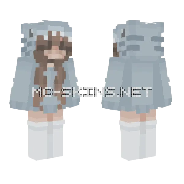 Sharky Minecraft skin, front and back