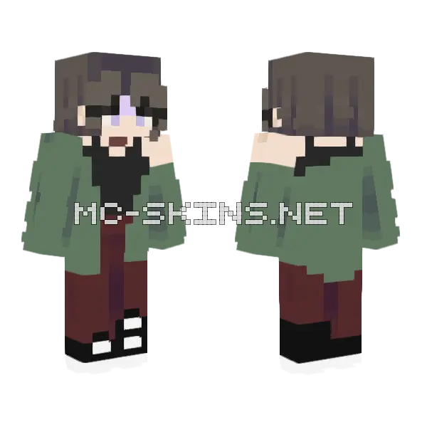Sharp OC Minecraft skin, front and back