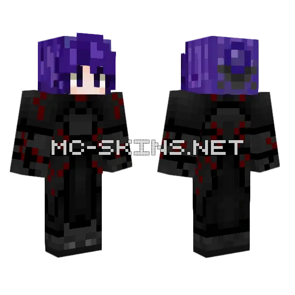 Sharpness Skin Violet Ver Minecraft skin, front and back
