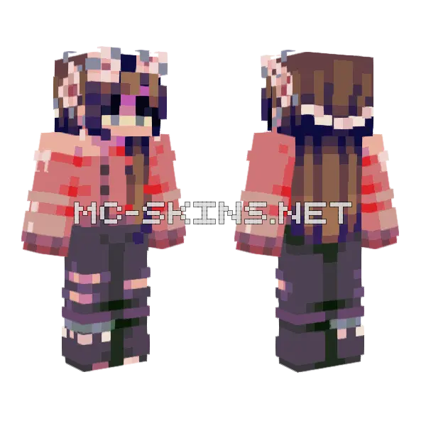 Shattered Glass RCE Minecraft skin, front and back