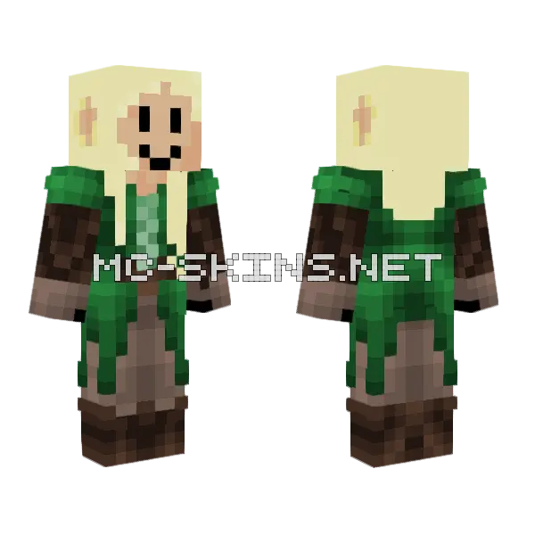 She Elf V 1 Minecraft skin, front and back