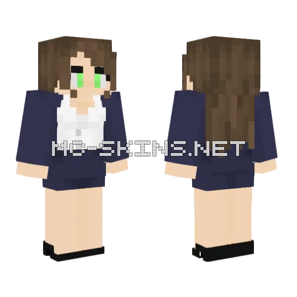 She Hulk Jennifer Walters Minecraft skin, front and back