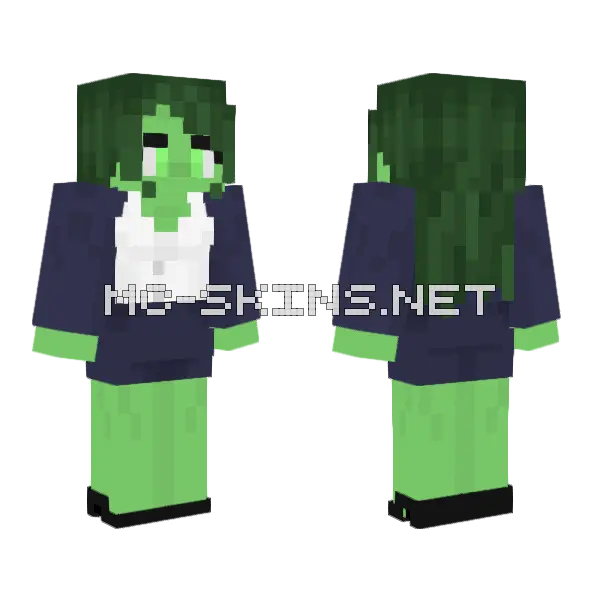 She Hulk Lawyer Minecraft skin, front and back