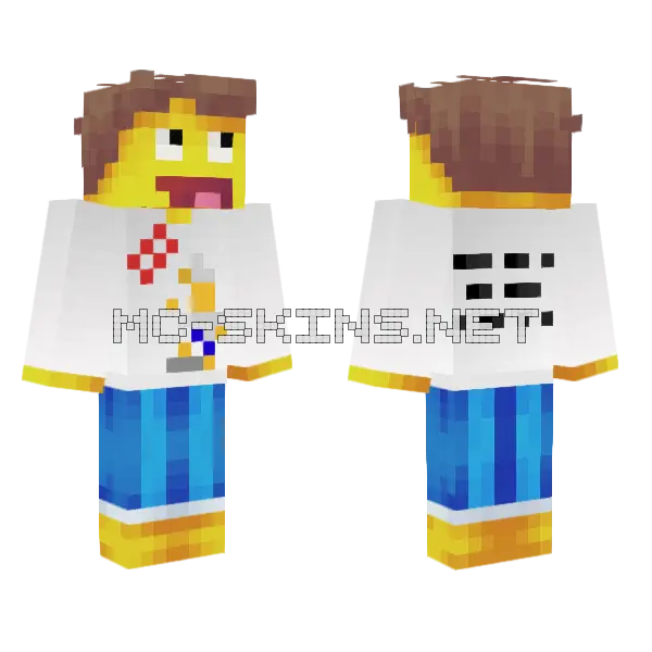 Shedletsky 2 0 Minecraft skin, front and back