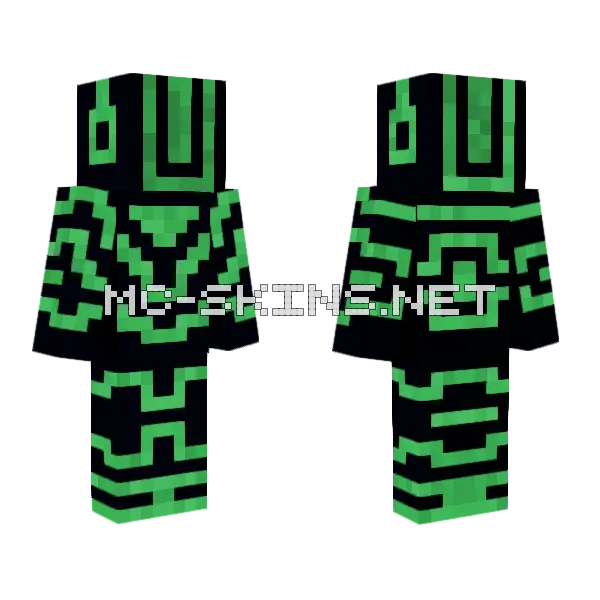 Sheer Seeker Minecraft skin, front and back
