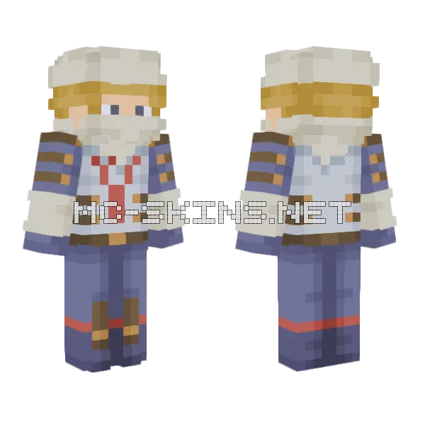 Sheik Minecraft skin, front and back