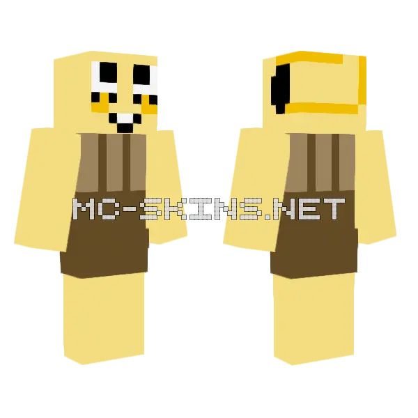 Shelly Fossilian Minecraft skin, front and back