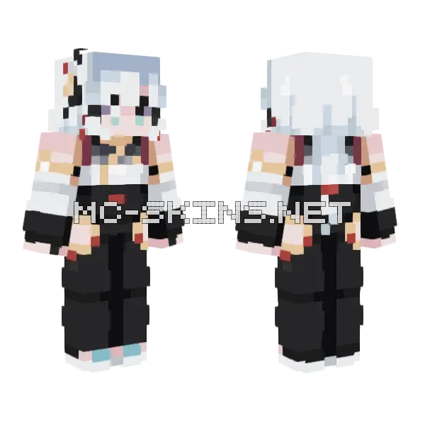 Shenhe Minecraft skin, front and back