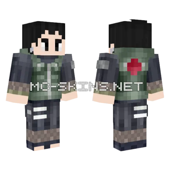Shikamaru 2 Minecraft skin, front and back