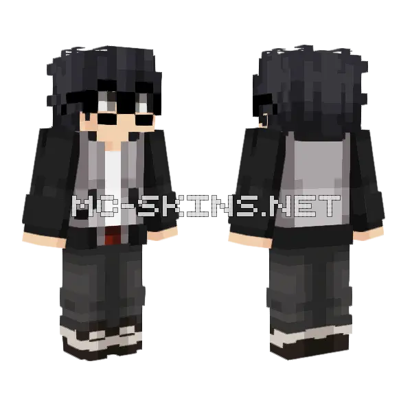 Shiki Tohno Tsukihime Minecraft skin, front and back