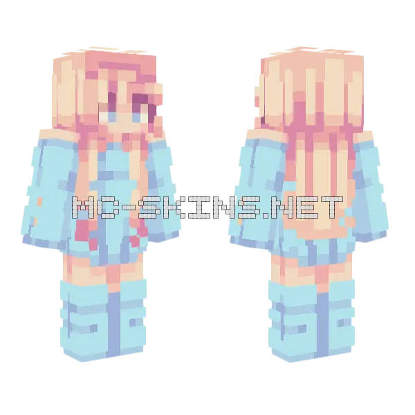 Shine Through Girl Minecraft skin, front and back