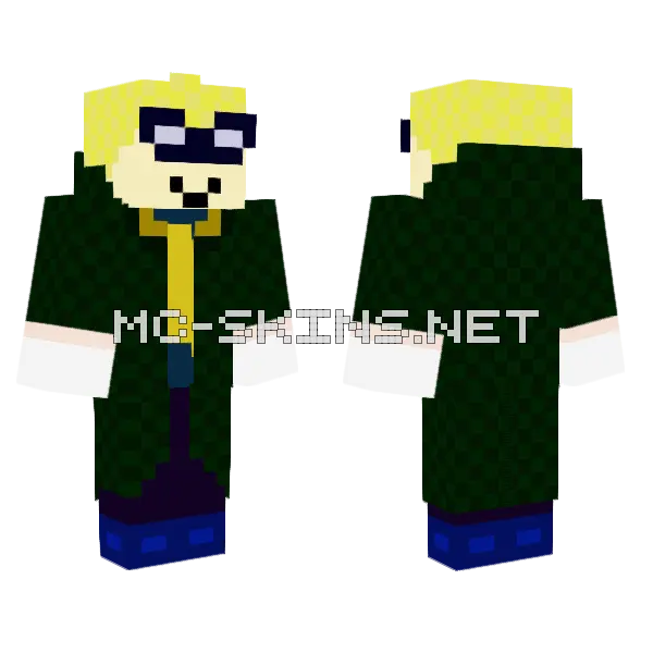 Shineymudkips7 Blue Outfit Minecraft skin, front and back