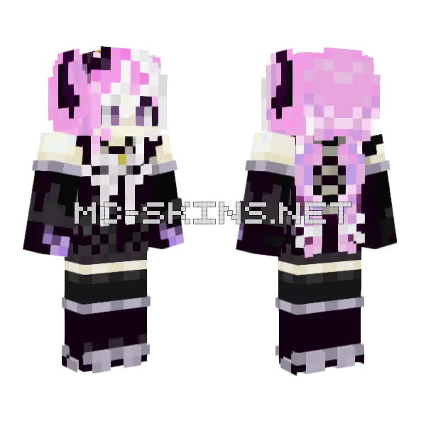 Shinigami Rain Code Minecraft skin, front and back