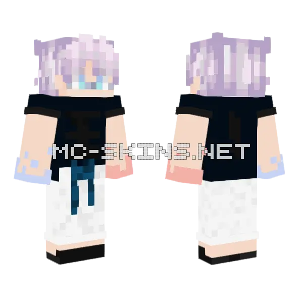 Shinjuku Showdown Gojo Thin Minecraft skin, front and back
