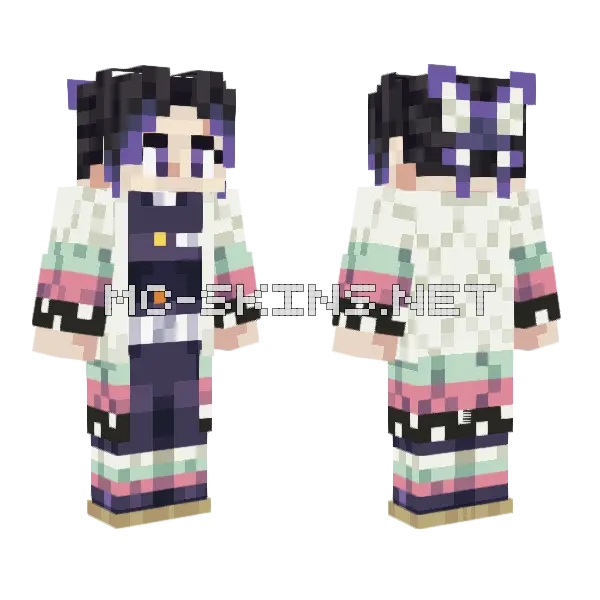 Shinobu Kocho Minecraft skin, front and back