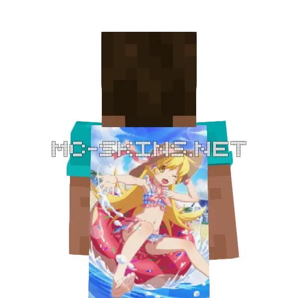 Shinobu Oshino Bikini cape, outside and lining