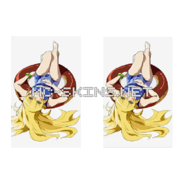 Shinobu Oshino Swimsuit cape, outside and lining