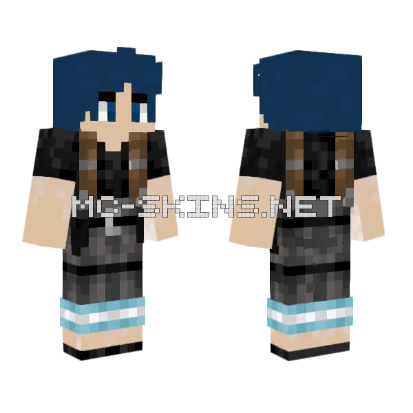 Shinra Minecraft skin, front and back
