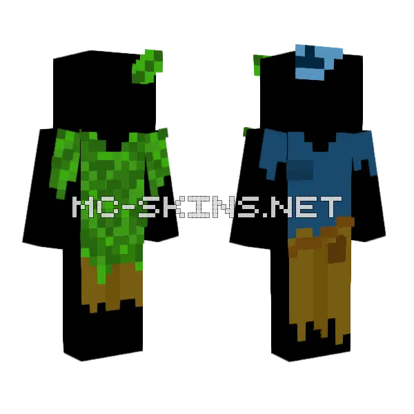 Shipwrecked Raffle Minecraft skin, front and back