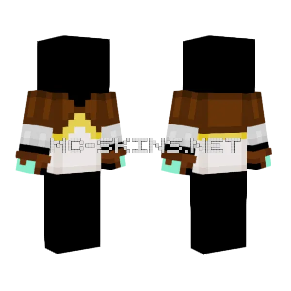 Shirt Template Ink Sans Minecraft skin, front and back