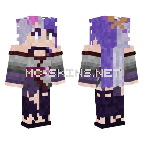 Shizune Ishikuro Minecraft skin, front and back