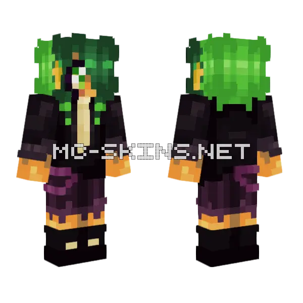 Shlorp of Joy and Whimsy Minecraft skin, front and back