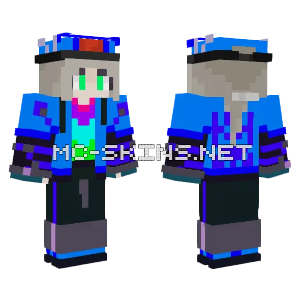 Shockwave Suit Girl Minecraft skin, front and back