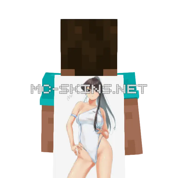 Shoko Komi Swimsuit cape, outside and lining