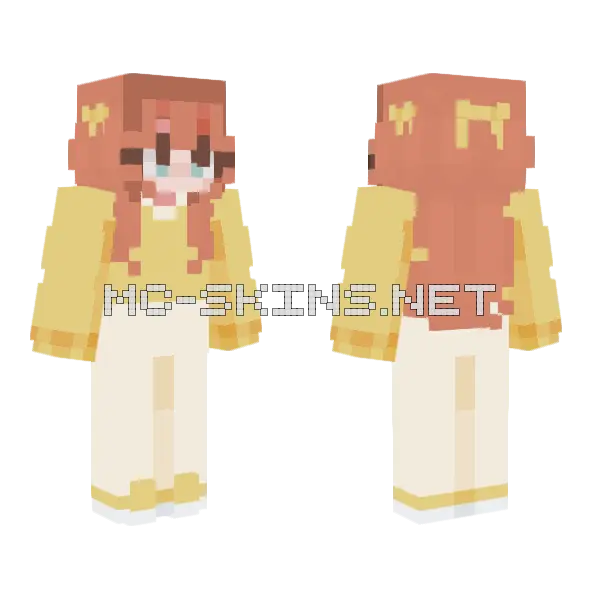 Shooting Star Girl Minecraft skin, front and back