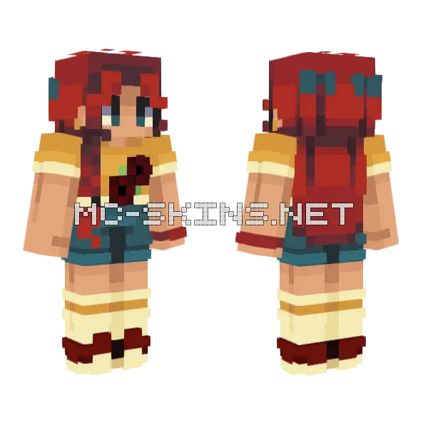 Short Crayons Te Minecraft skin, front and back