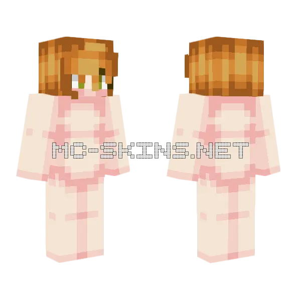 Short Dirty Blonde Hair Base Minecraft skin, front and back