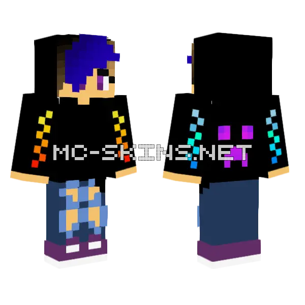 Short Haired Girl Minecraft skin, front and back