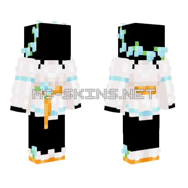 Short Wedding Dress Base Minecraft skin, front and back