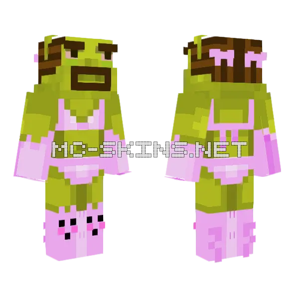 Shrek Dog Minecraft skin, front and back
