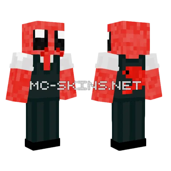 Shrimp Minecraft skin, front and back