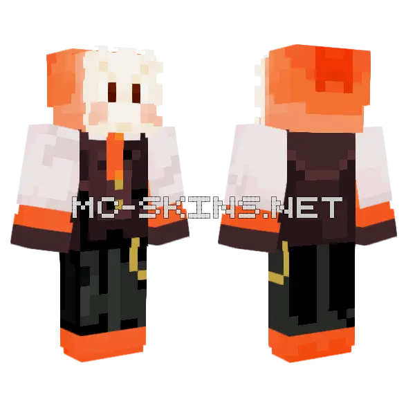Shrimp In Suit Minecraft skin, front and back