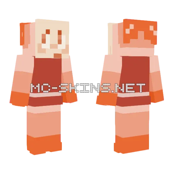 Shrimpo Minecraft skin, front and back