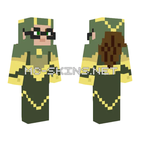 Shrinking Rae Minecraft skin, front and back