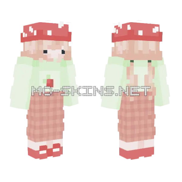 Shroom Boy Minecraft skin, front and back